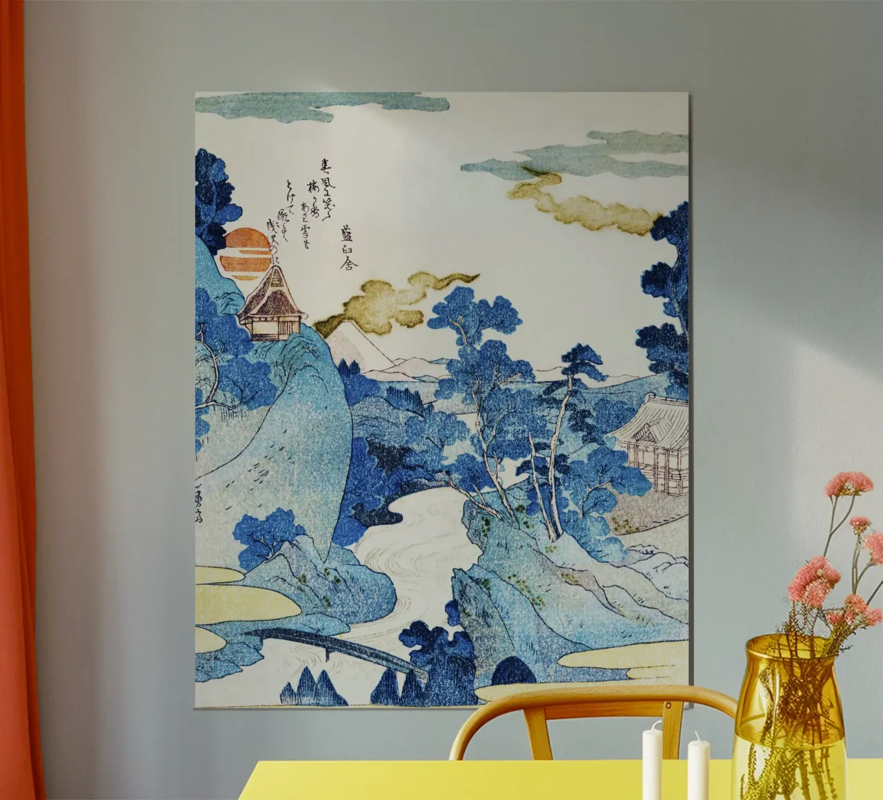 Utagawa Kuniyoshi - Fuji No Yukei poster con telaio in legno da Venus Art