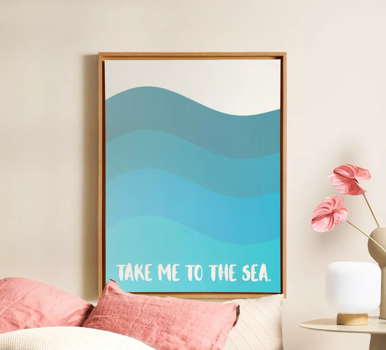 Take me to the sea tela con Cornice a cassetta da PinkCandyWalls