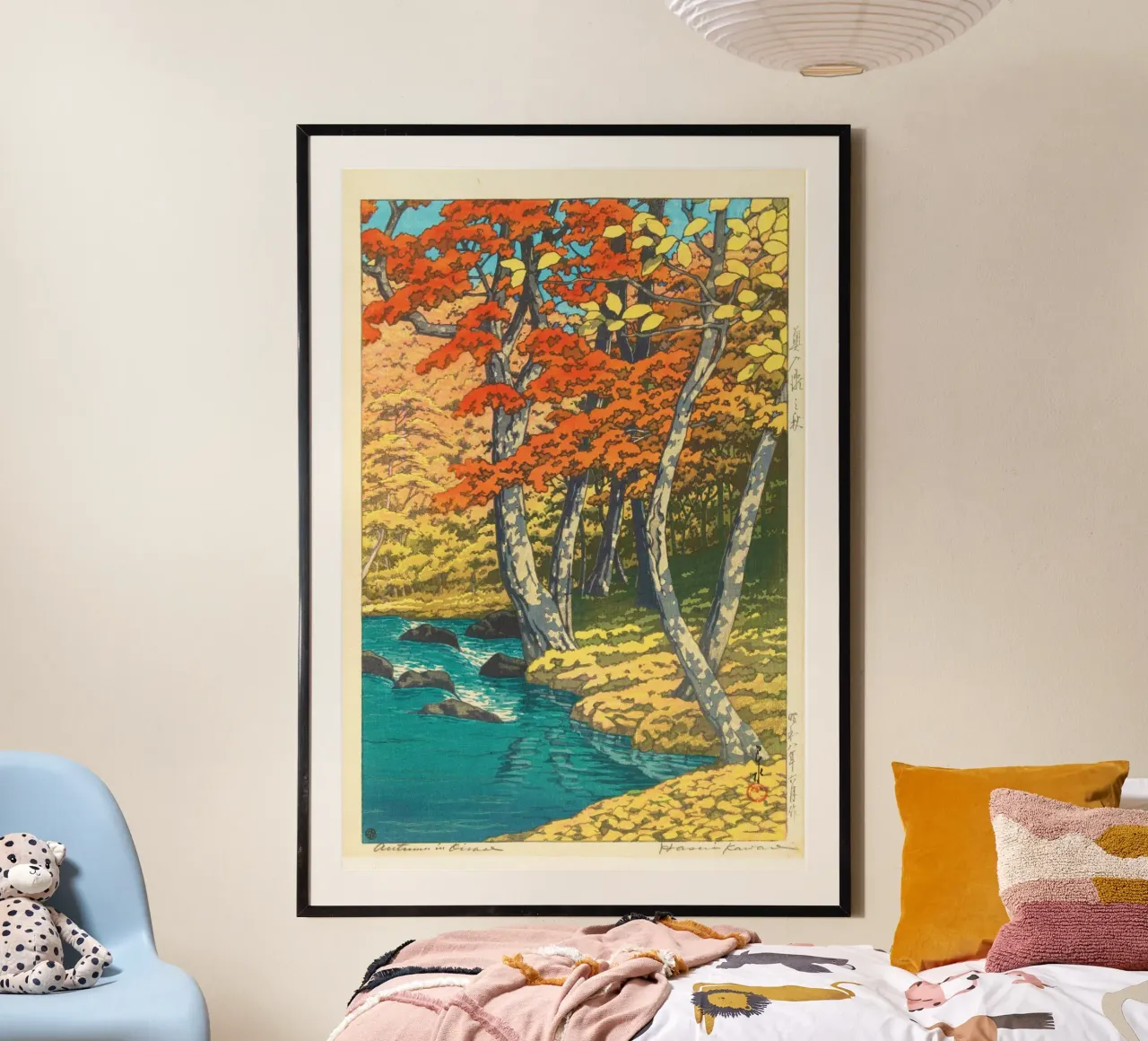 Hasui Kawase – Herfst in Oirase (Autumn in Oirase poster con telaio in plastica da Venus Art