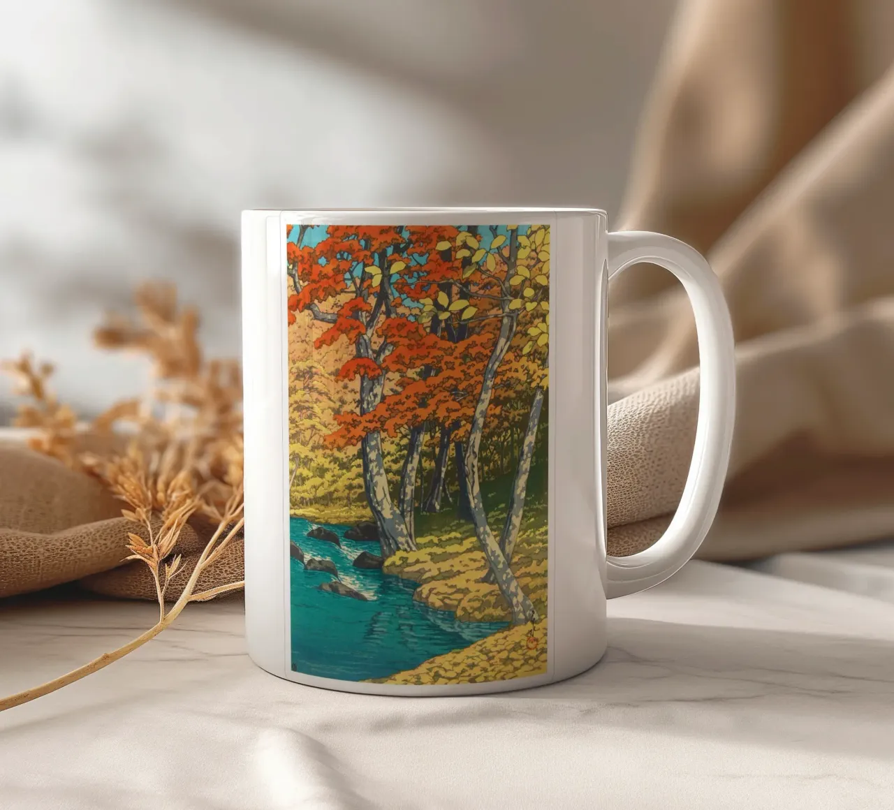 Hasui Kawase – Herfst in Oirase tazza in ceramica da Classic Art Prints