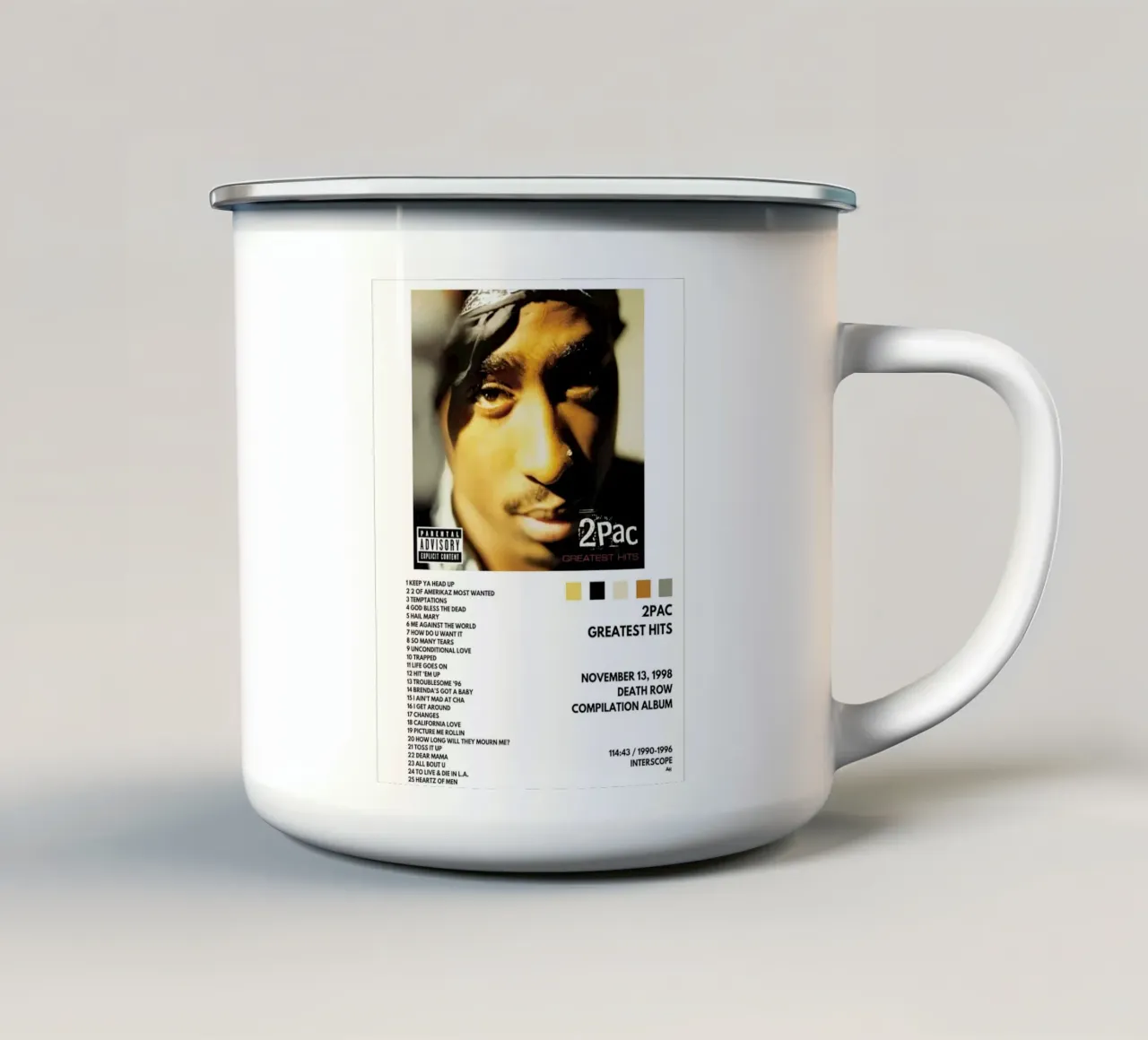2 Pac Greatest Hits tazza in smalto da Roronoa7