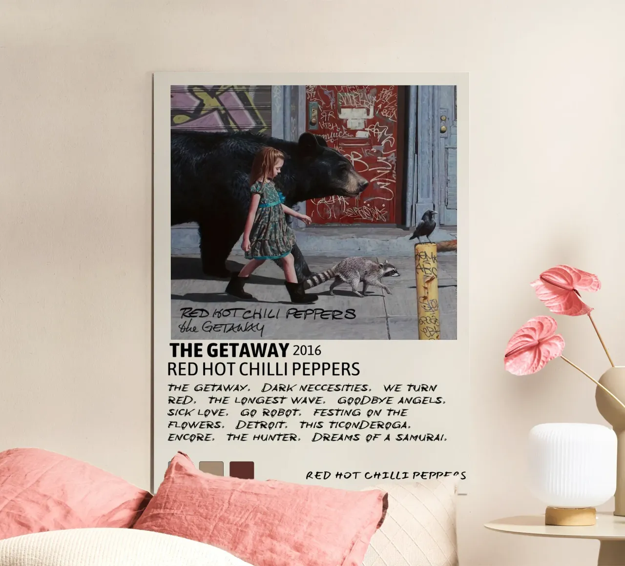 RHCPThe Getaway poster con telaio in alluminio da Roronoa7