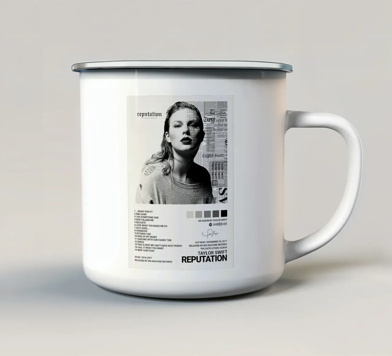 Taylor Swift Reputation tazza in smalto da Roronoa7