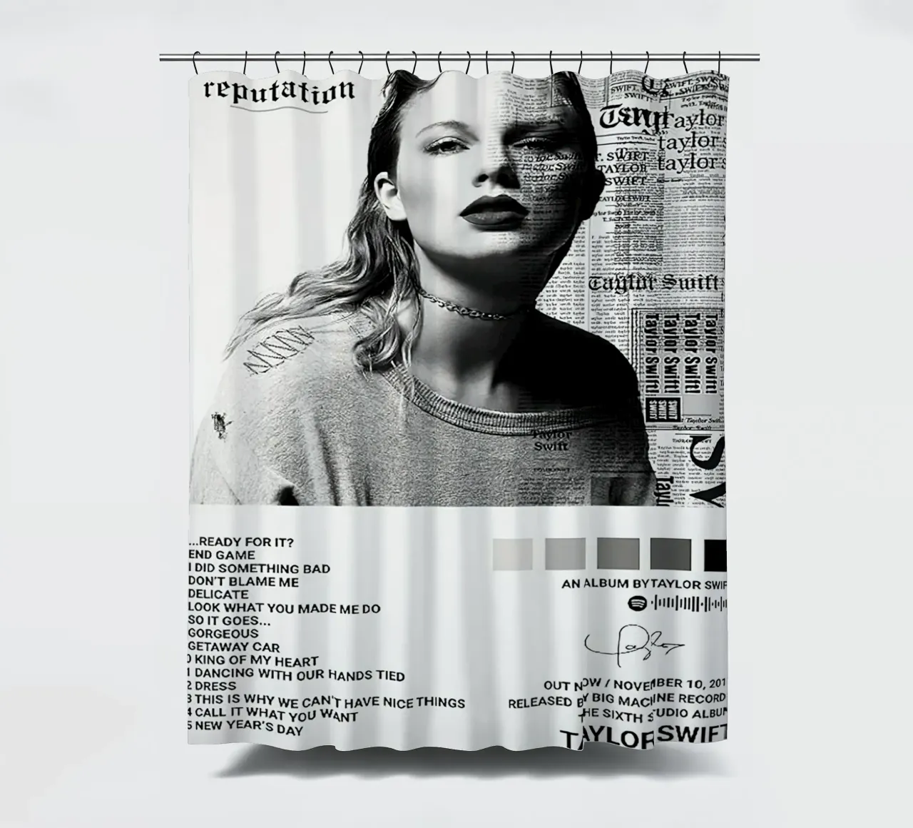 Taylor Swift Reputation tenda da doccia da Roronoa7