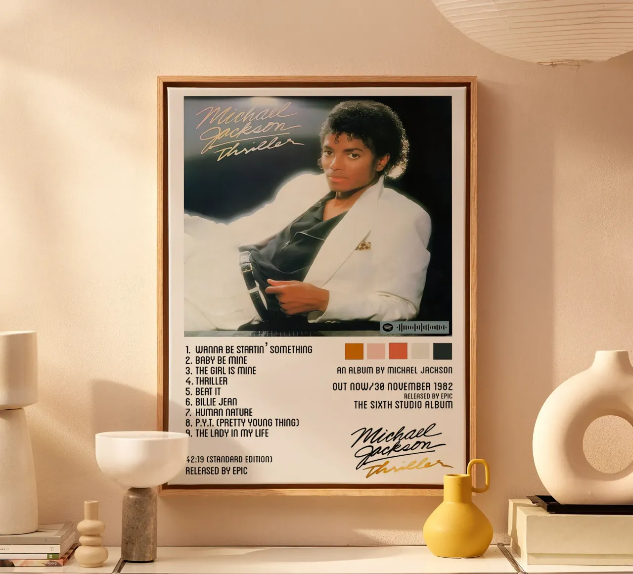 Michael Jackson Thriller tela con Cornice a cassetta da Roronoa7