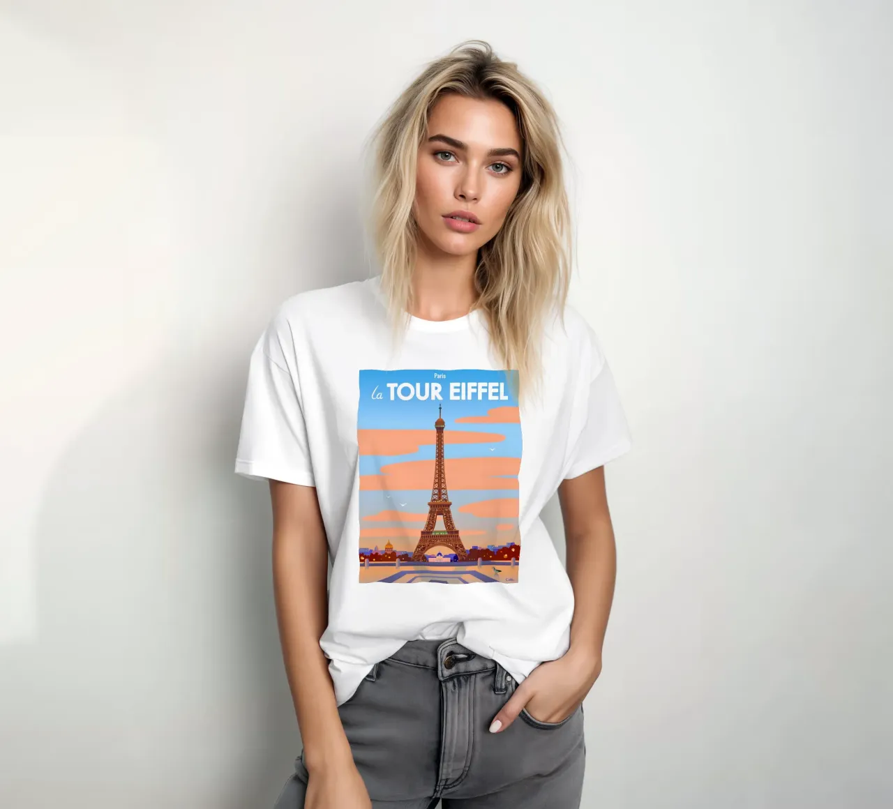 Torre Eiffel di Parigi t-shirt da C.WILL