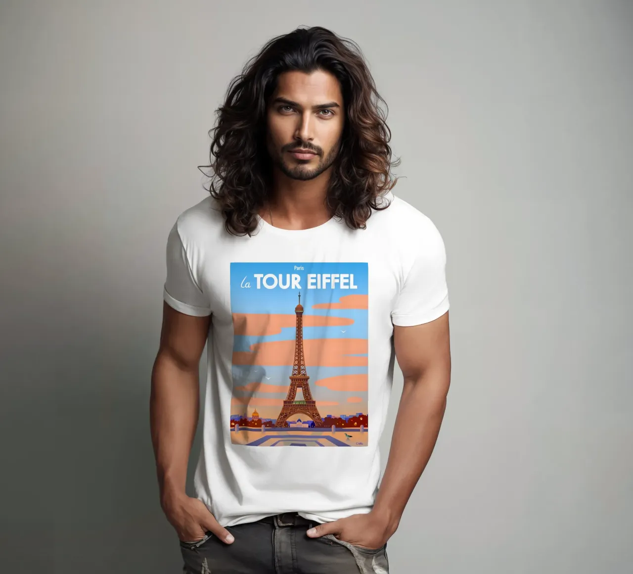 Torre Eiffel di Parigi t-shirt da C.WILL