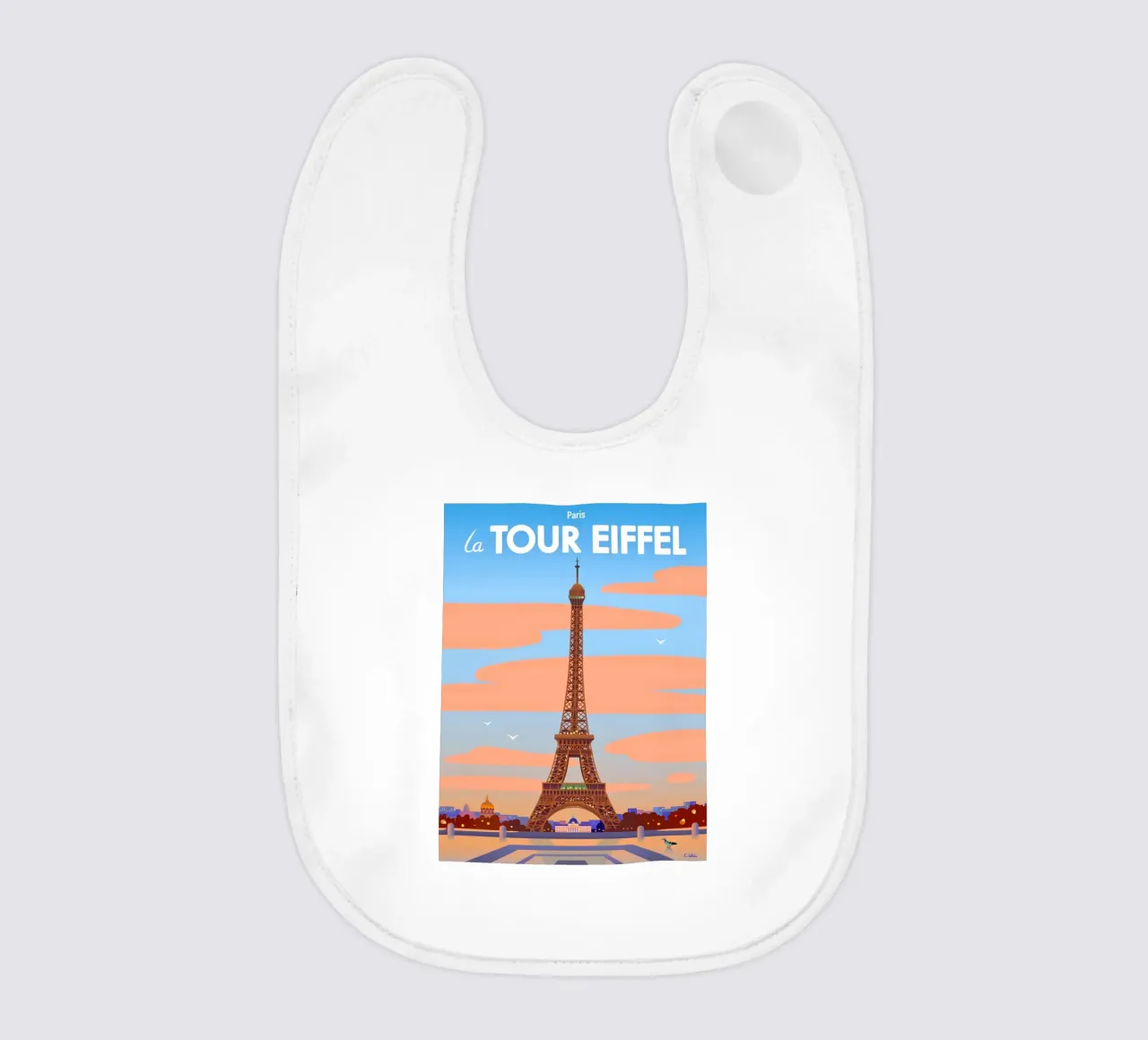 Torre Eiffel di Parigi bavaglino da C.WILL