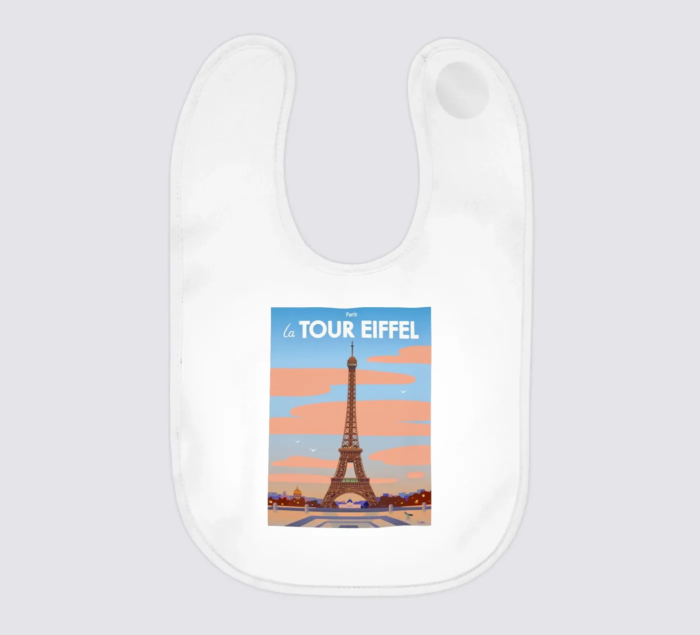 Paris Eiffel Tower Babylätzchen von C.WILL