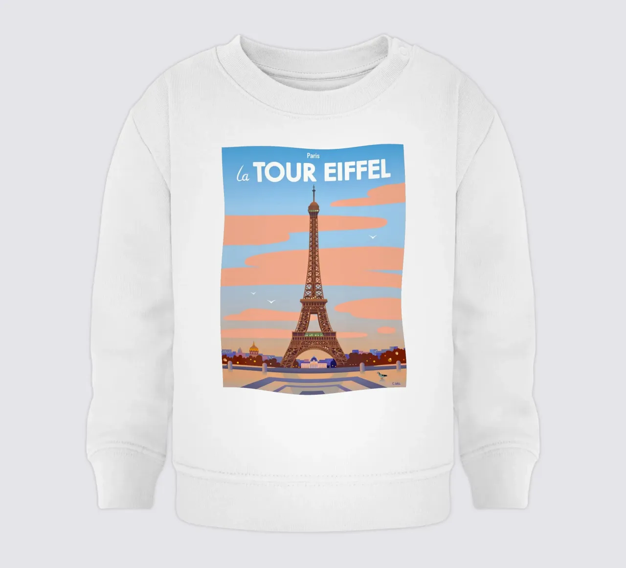 Torre Eiffel di Parigi felpa neonato da C.WILL