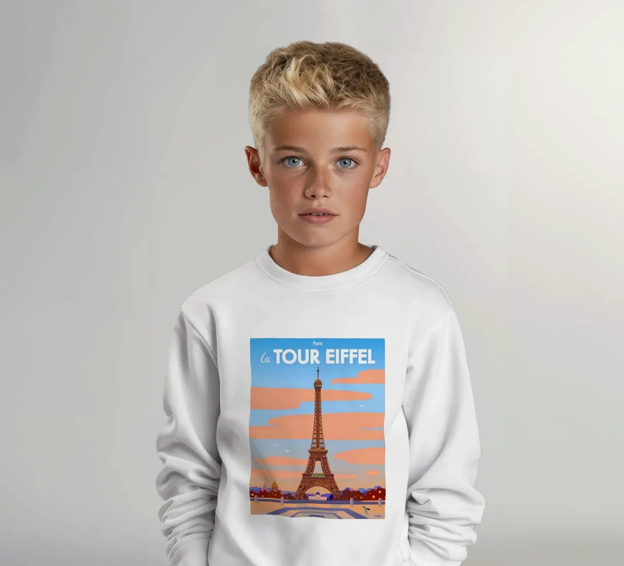 Torre Eiffel di Parigi felpa bambino da C.WILL