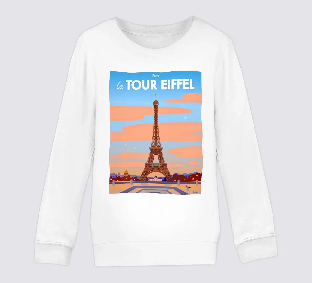 Torre Eiffel di Parigi felpa bambino da C.WILL