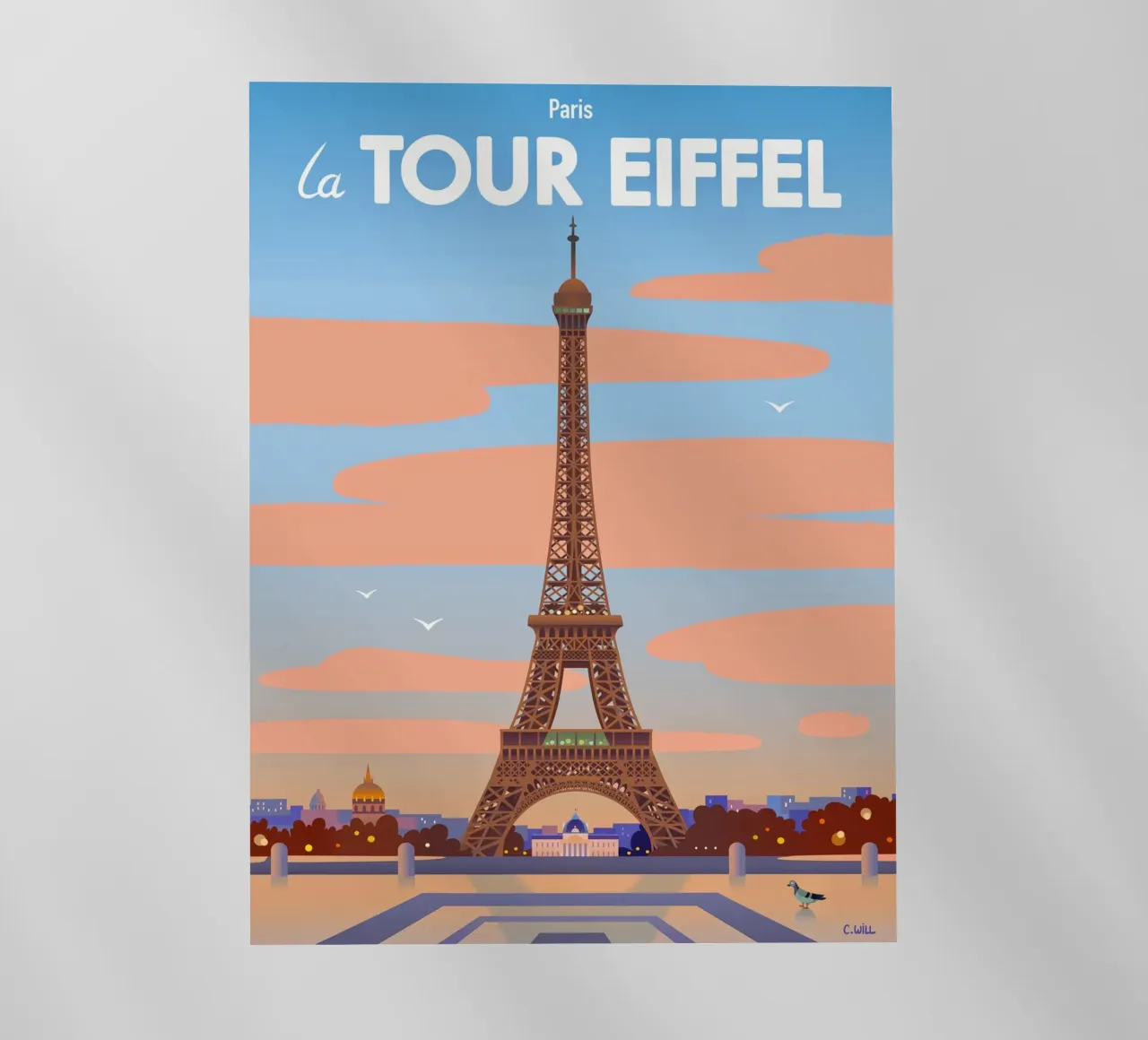 Torre Eiffel di Parigi pellicola backlit da C.WILL