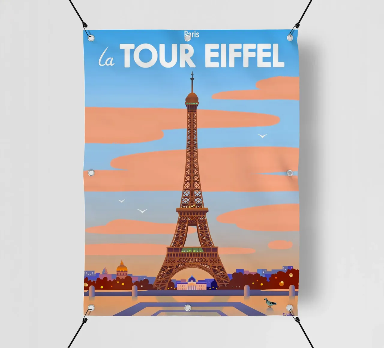 Torre Eiffel di Parigi telo in pvc da C.WILL