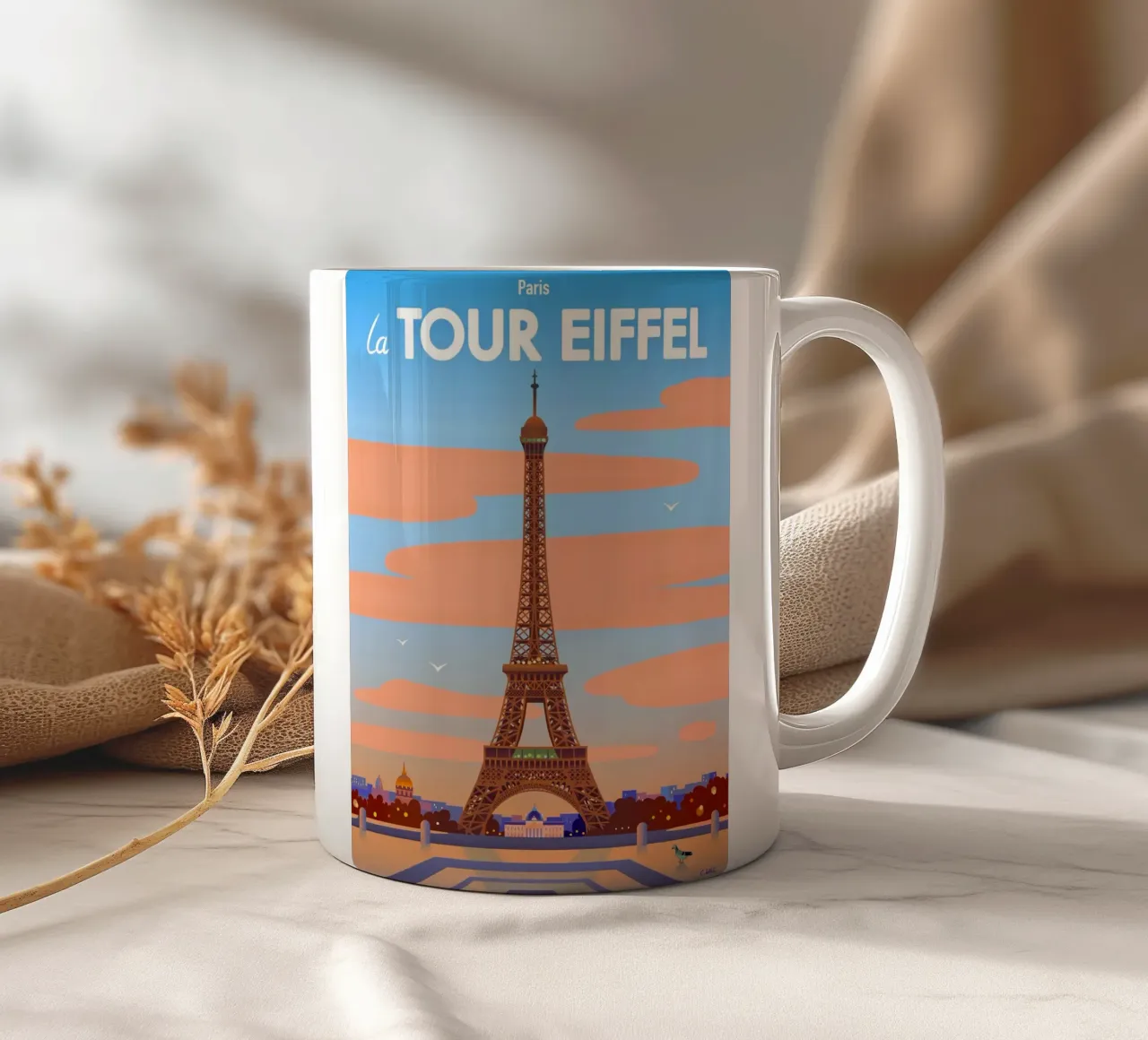 Torre Eiffel di Parigi tazza in ceramica da C.WILL