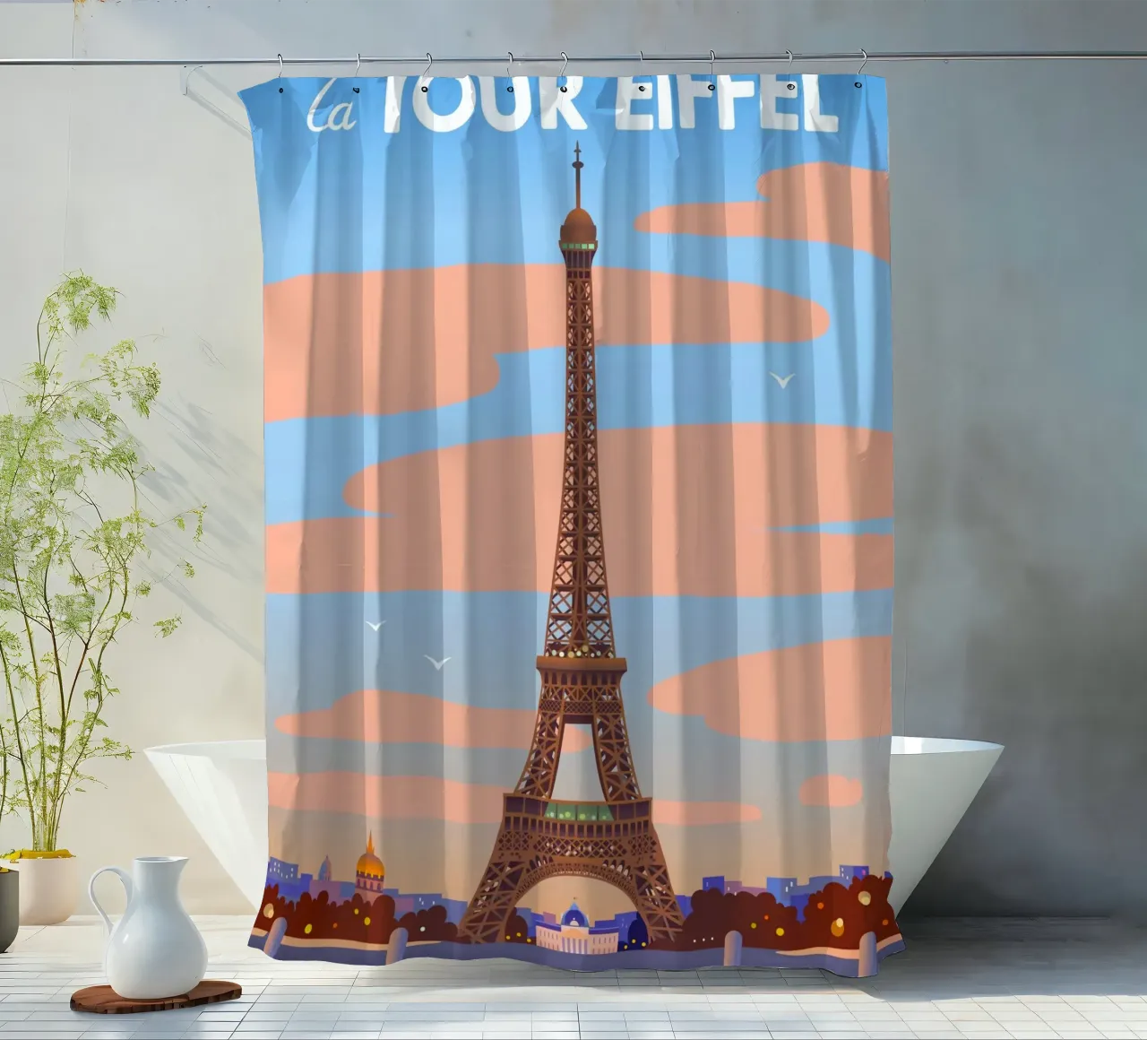Torre Eiffel di Parigi tenda da doccia da C.WILL
