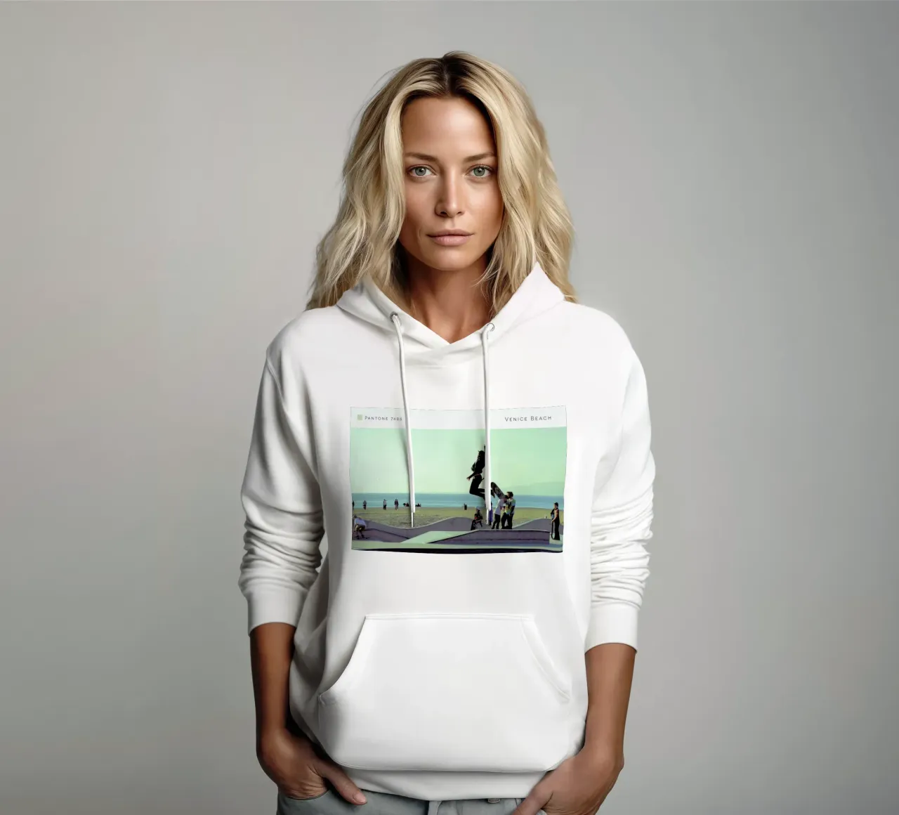 Venice Beach Pantone 7485 hoodie by In Full Color