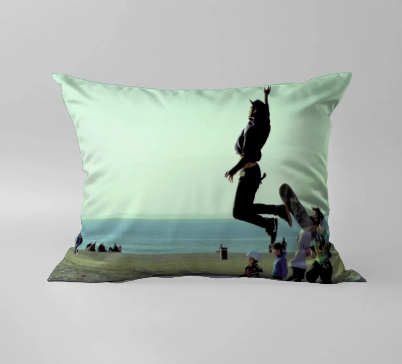 Venice Beach Pantone 7485 decorative cushion by In Full Color
