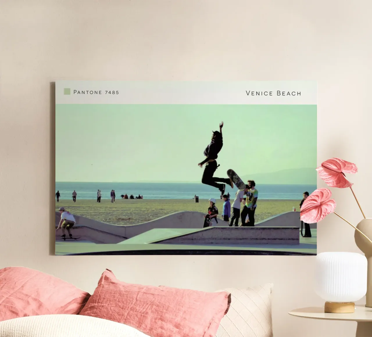 Venice Beach Pantone 7485 canvas by In Full Color