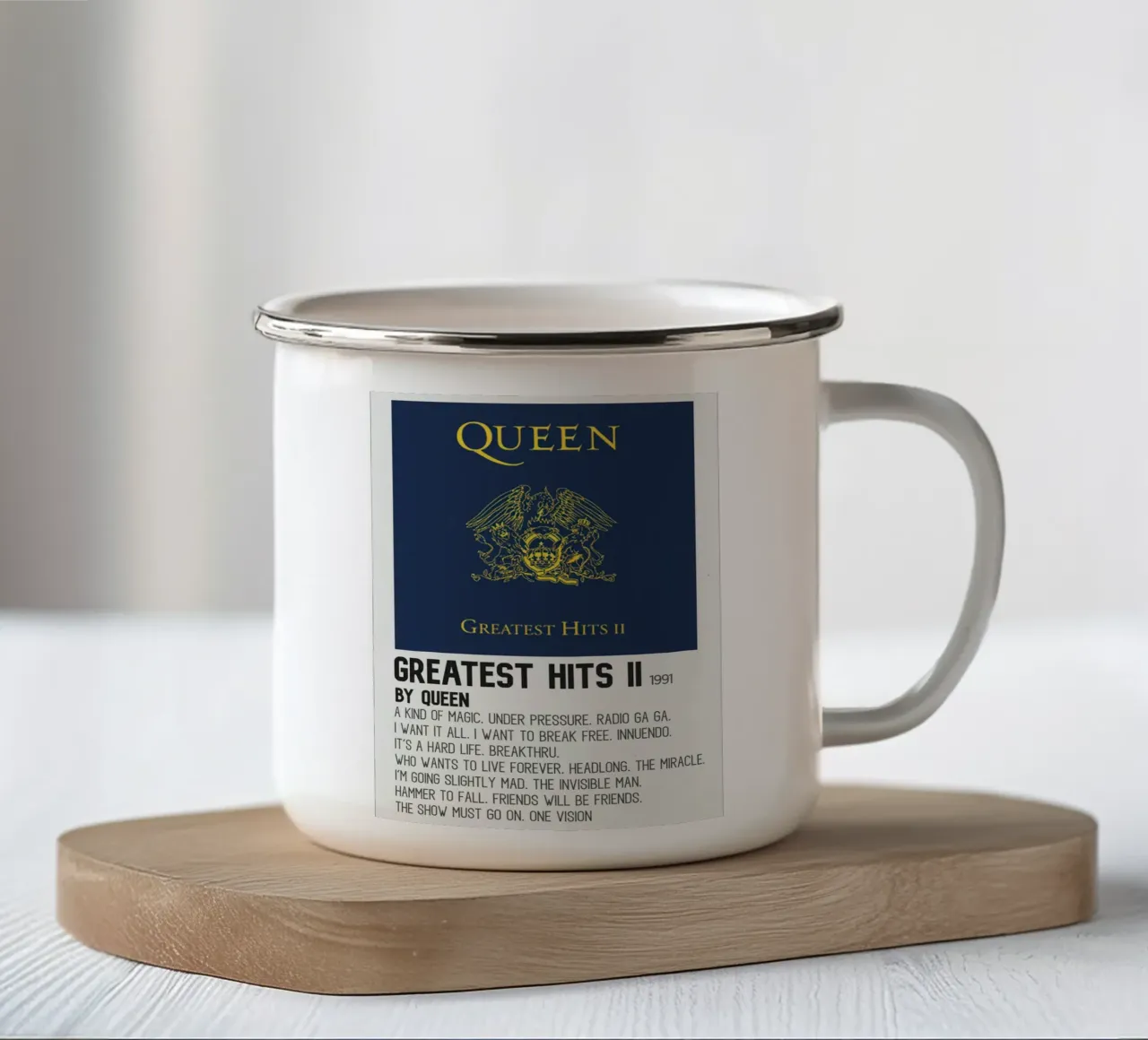 Queeen Greatest Hits tazza in smalto da Roronoa7