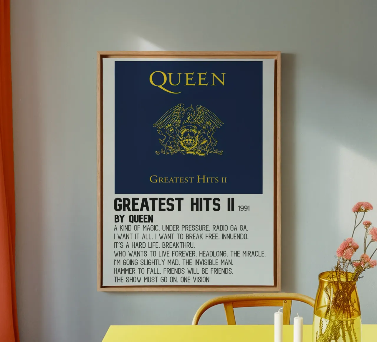 Queeen Greatest Hits tela con Cornice a cassetta da Roronoa7