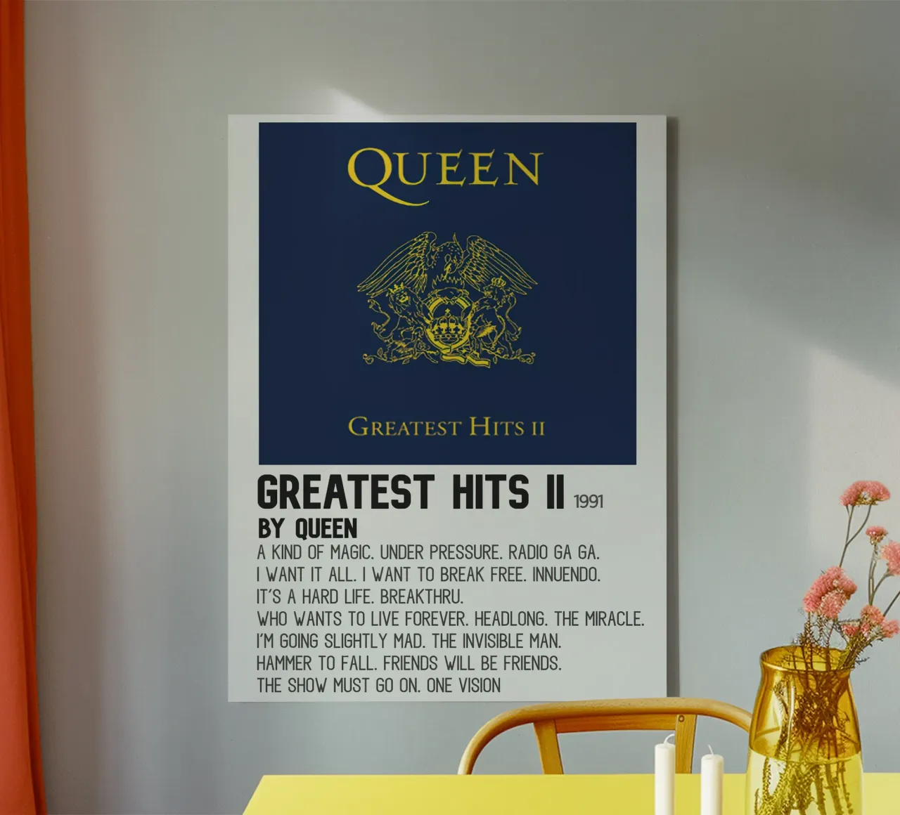 Queeen Greatest Hits tela con Cornice a cassetta da Roronoa7