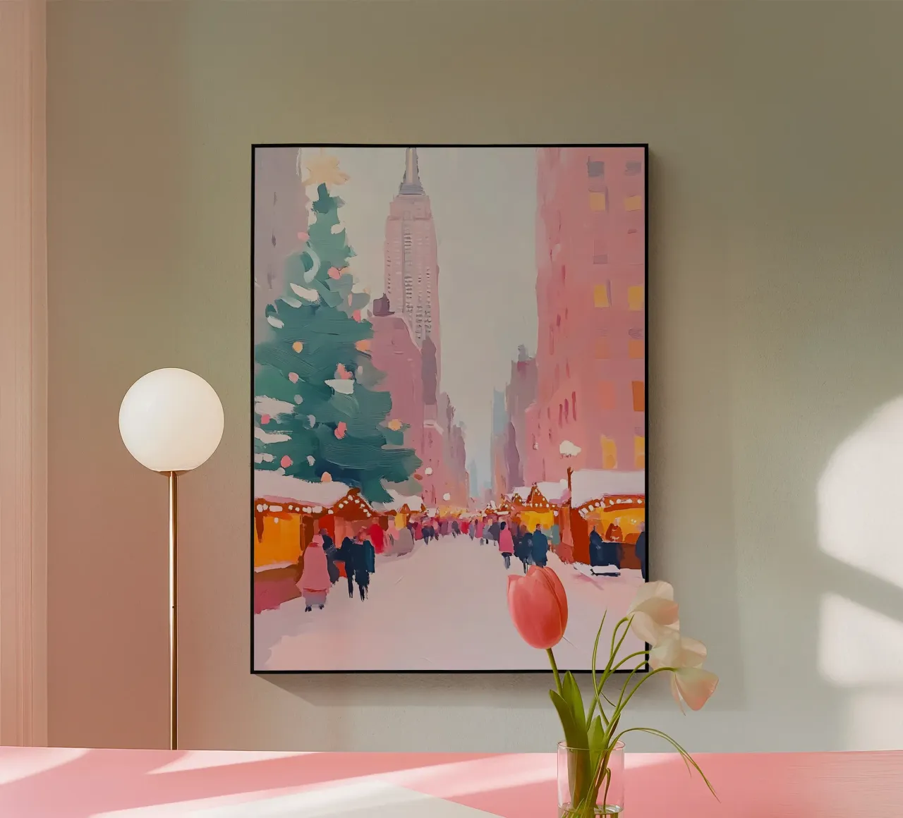 Christmas in New York acrylic glass by Gypsy Galleria