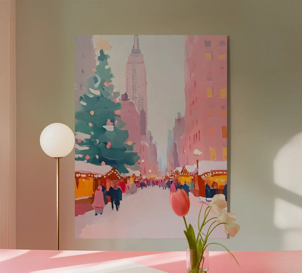 Christmas in New York acrylic glass by Gypsy Galleria