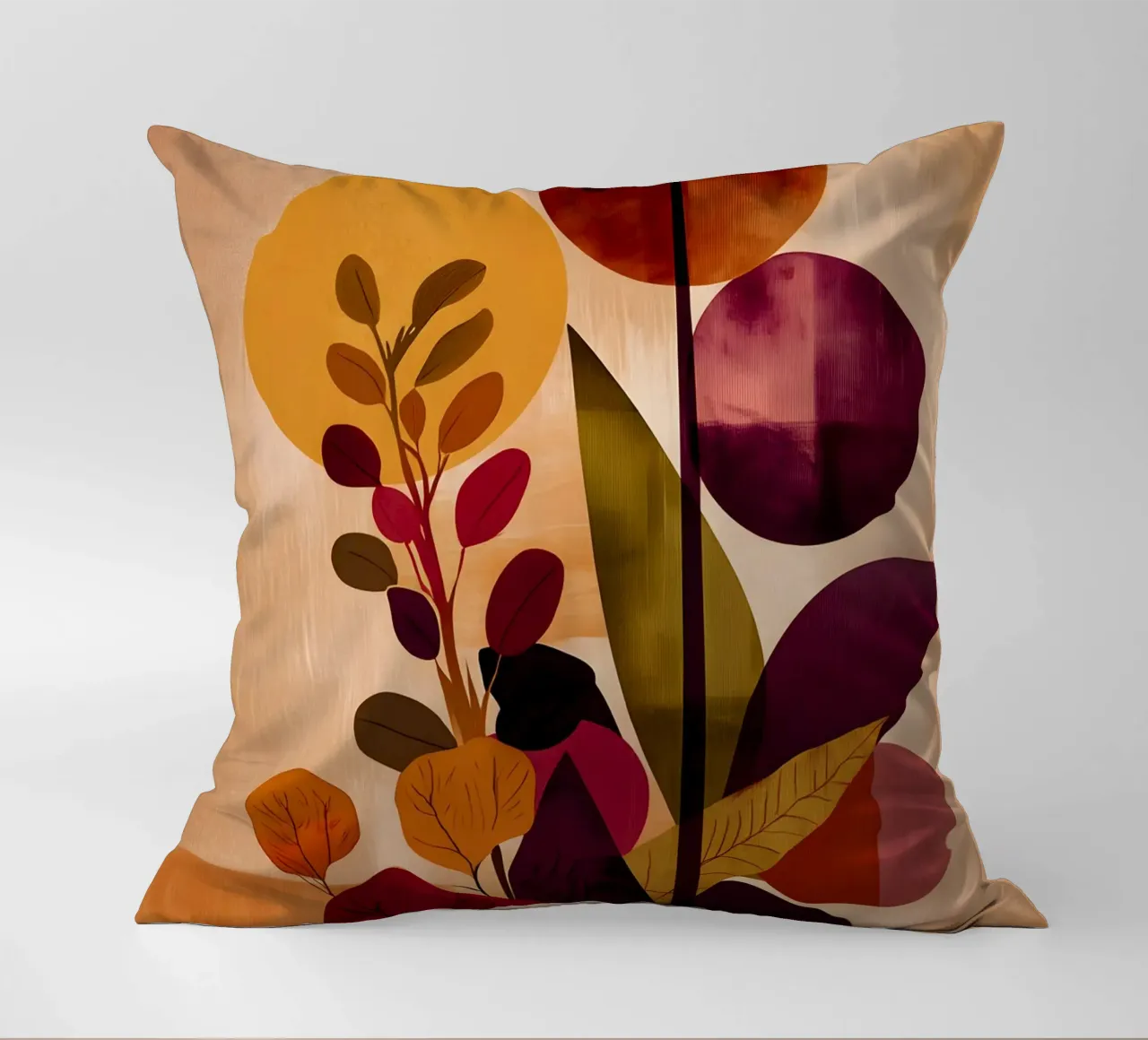 Abstract Botanical Shapes cuscino da Gypsy Galleria