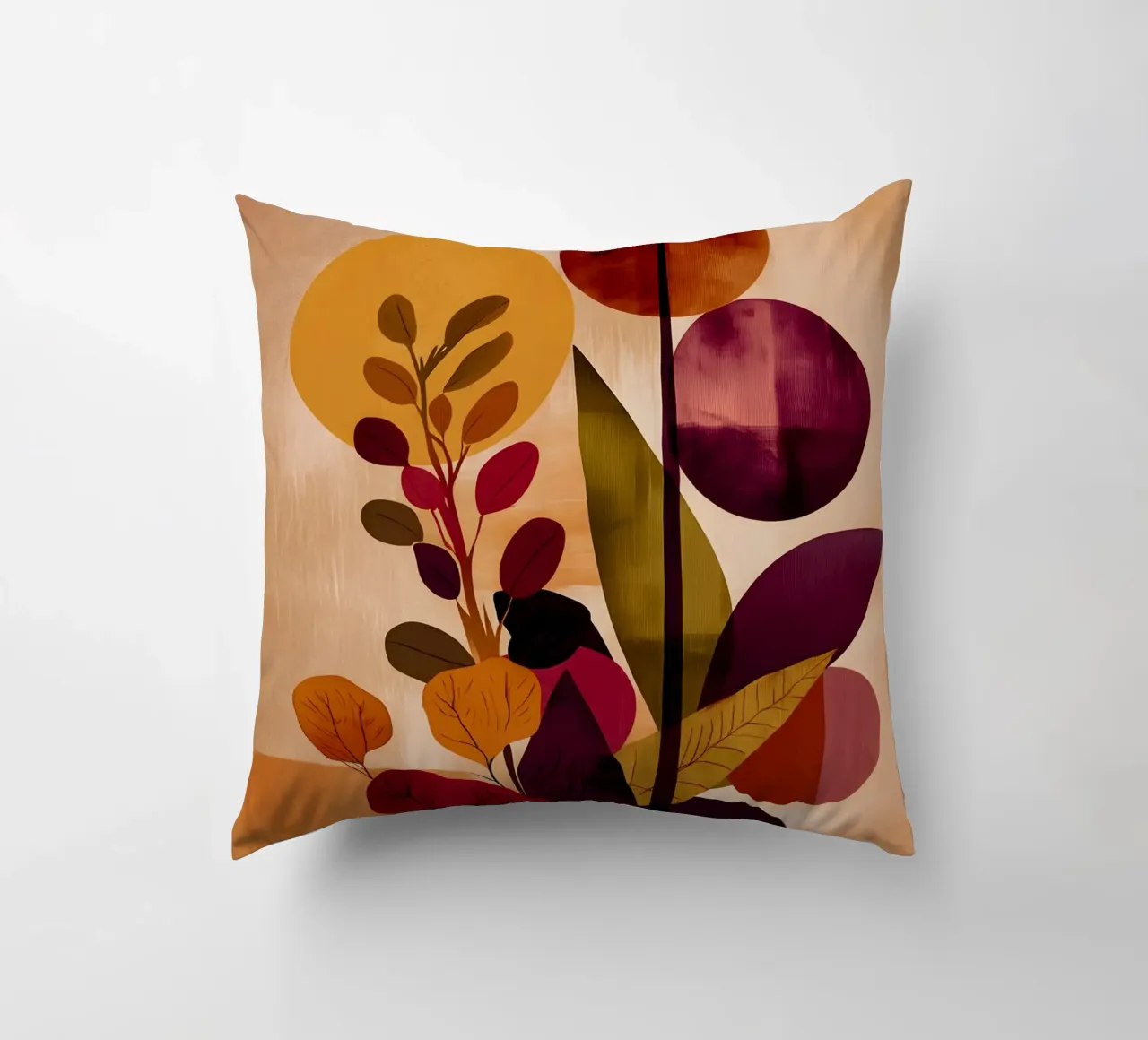 Abstract Botanical Shapes cuscino da Gypsy Galleria