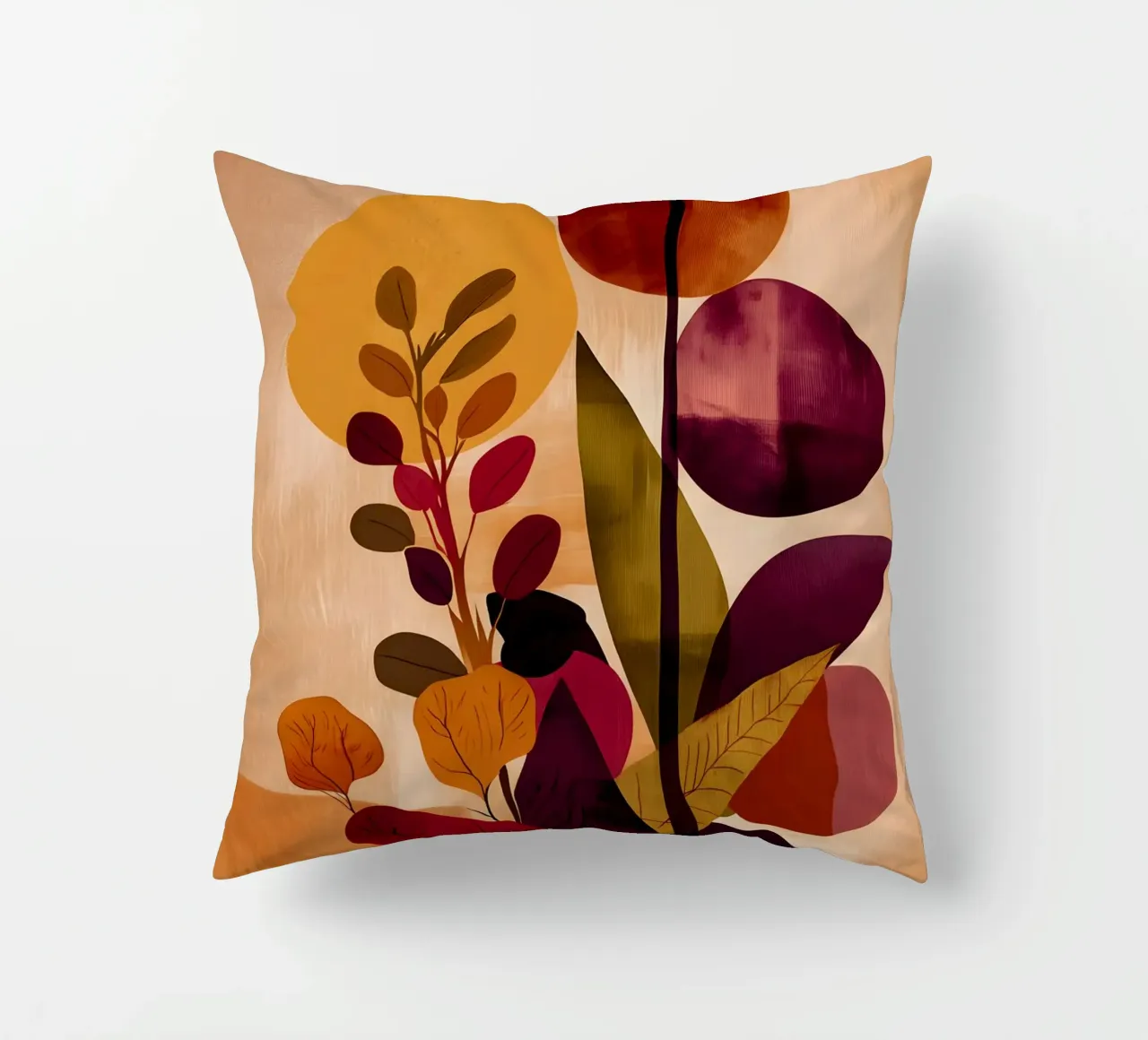 Abstract Botanical Shapes cuscino da Gypsy Galleria
