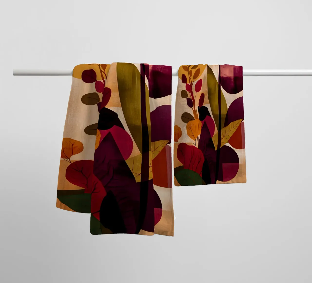 Abstract Botanical Shapes asciugamano da bagno da Gypsy Galleria