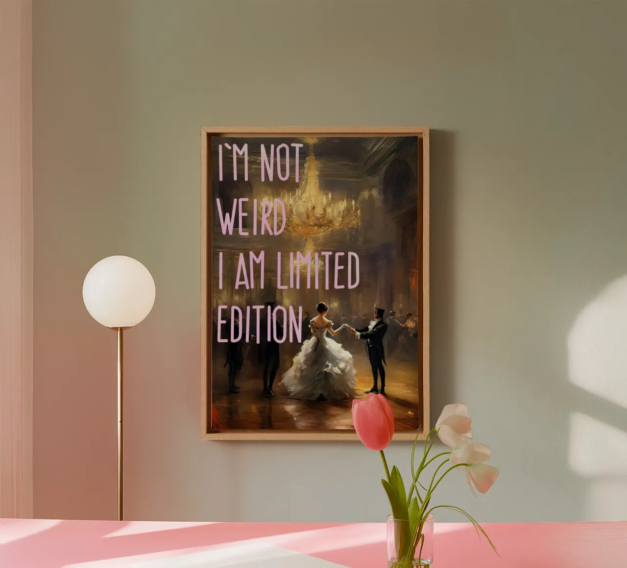 I'M not weird, am limited edition canvas with Floater frame by Type & Tape