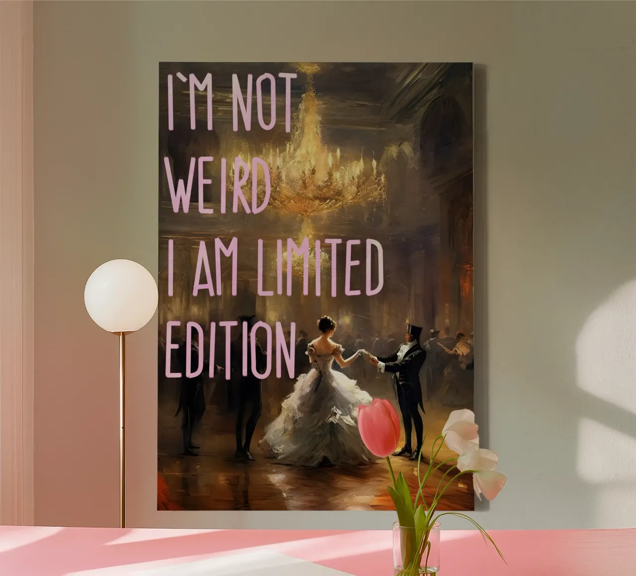 I'M not weird, am limited edition canvas with Floater frame by Type & Tape