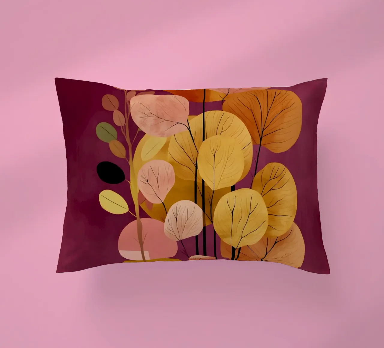 Abstract Botanical Shapes cuscino da Gypsy Galleria