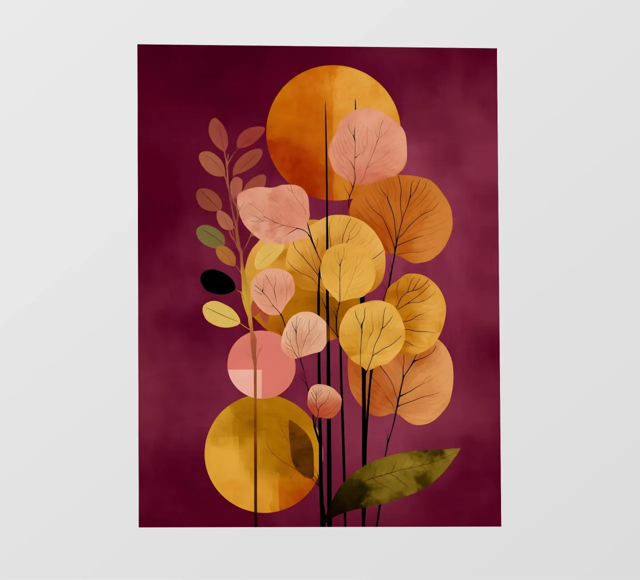 Abstract Botanical Shapes pellicola backlit da Gypsy Galleria