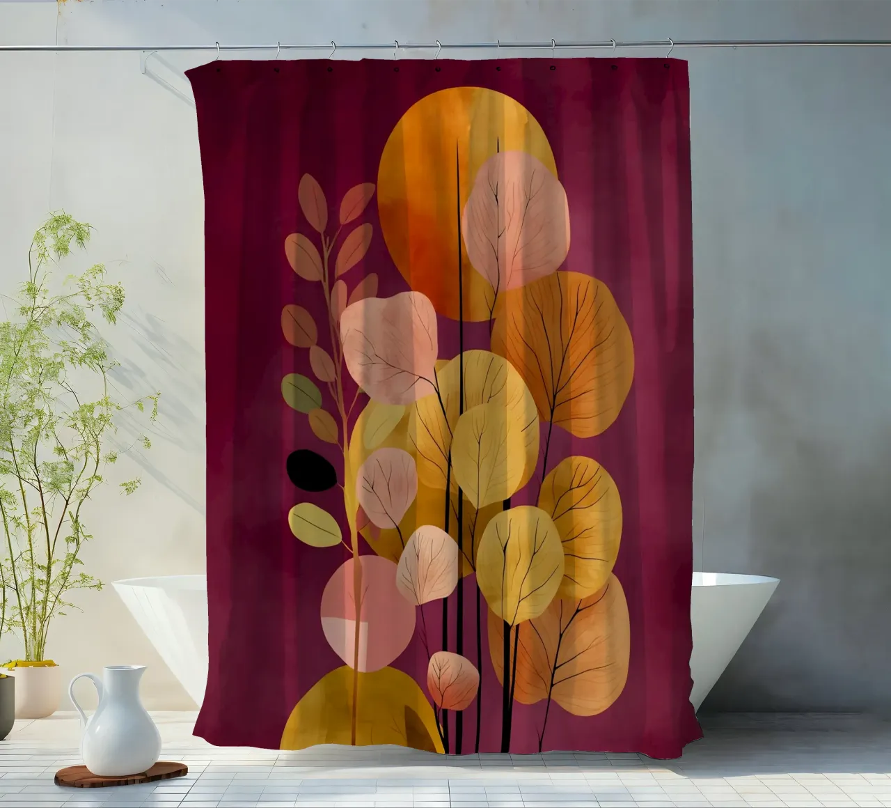 Abstract Botanical Shapes tenda da doccia da Gypsy Galleria