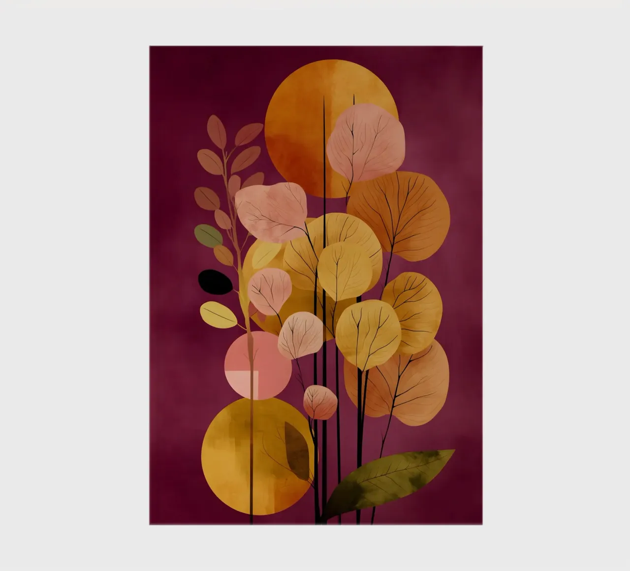 Abstract Botanical Shapes notebook by Gypsy Galleria