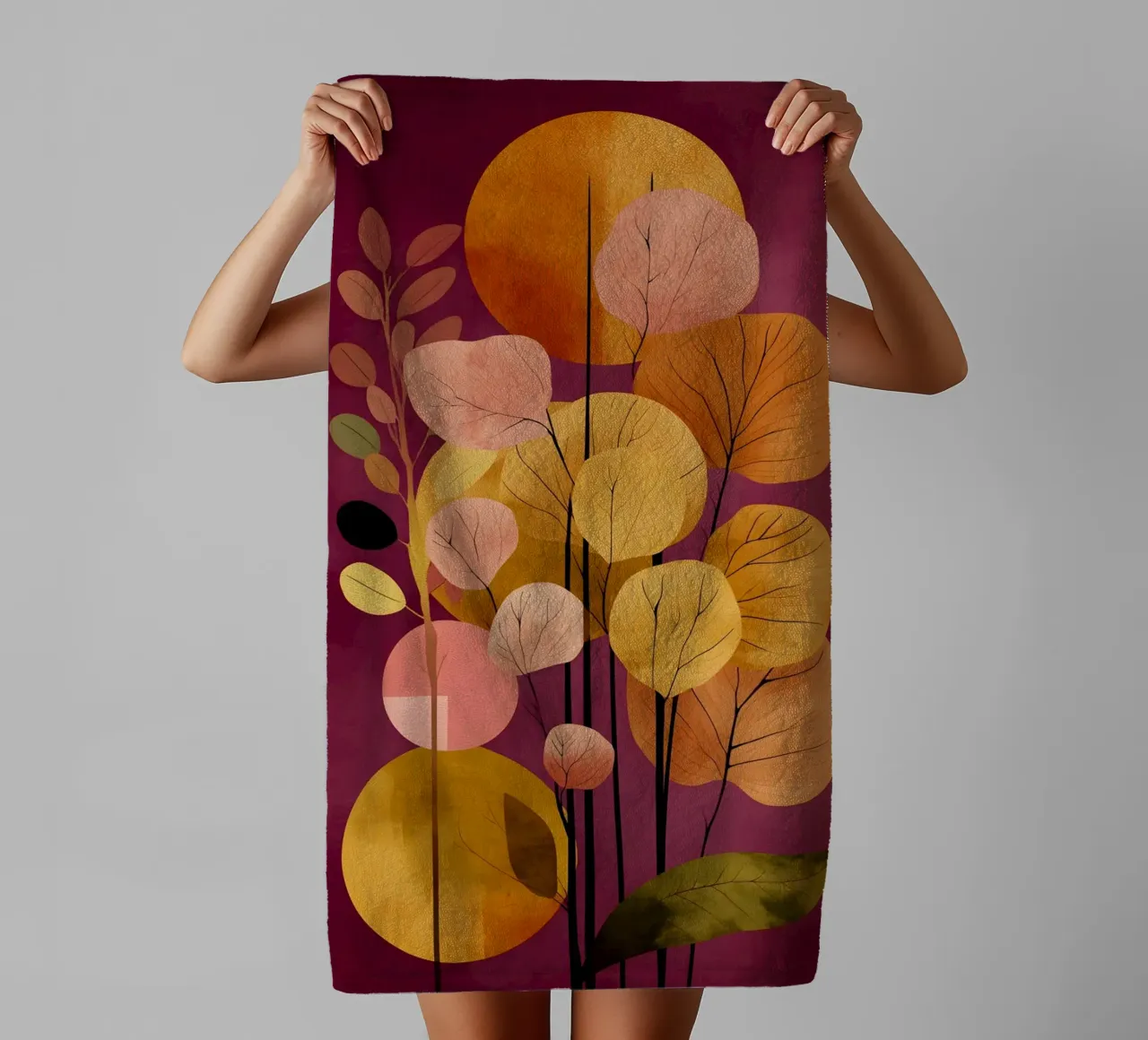 Abstract Botanical Shapes asciugamano da bagno da Gypsy Galleria