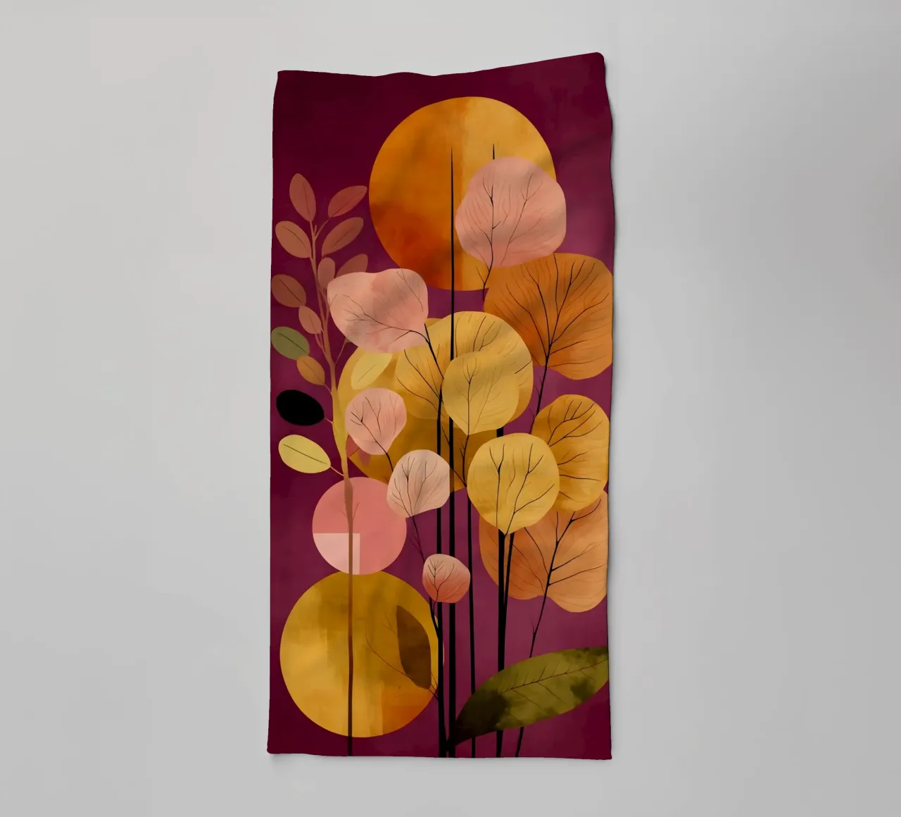 Abstract Botanical Shapes asciugamano da bagno da Gypsy Galleria