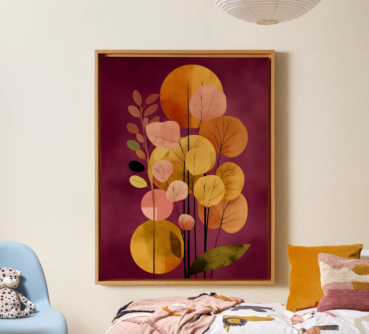 Abstract Botanical Shapes Leinwand mit Schattenfugenrahmen von Gypsy Galleria