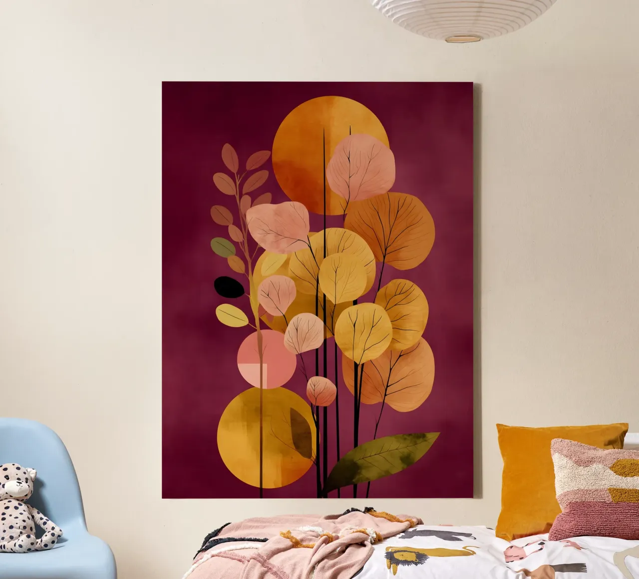 Abstract Botanical Shapes Leinwand mit Schattenfugenrahmen von Gypsy Galleria