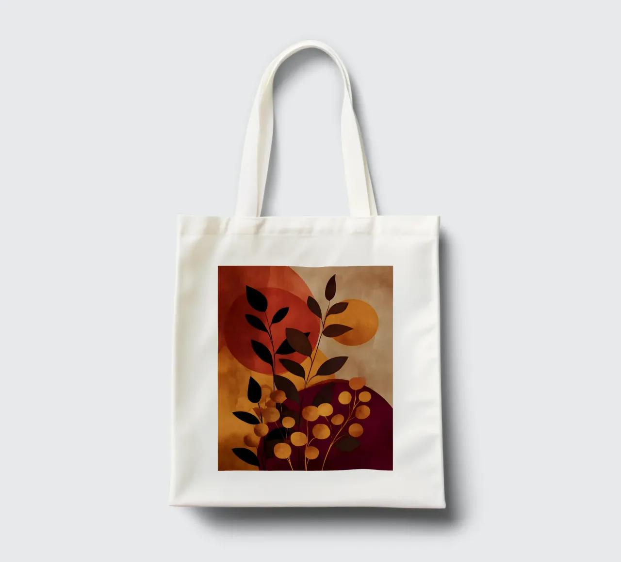 Abstract Botanical Shapes borsa in juta da Gypsy Galleria