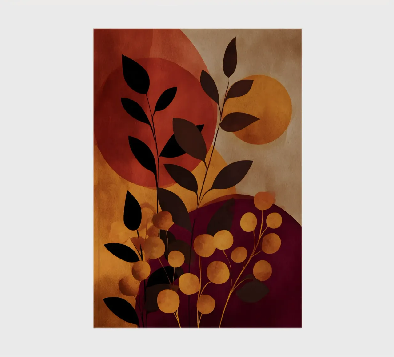 Abstract Botanical Shapes notebook by Gypsy Galleria