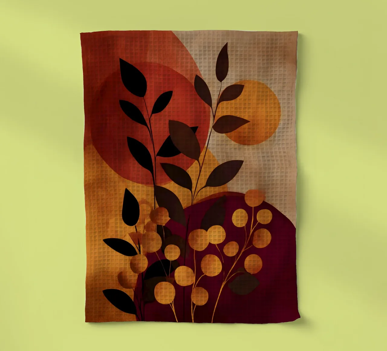 Abstract Botanical Shapes torchon de Gypsy Galleria