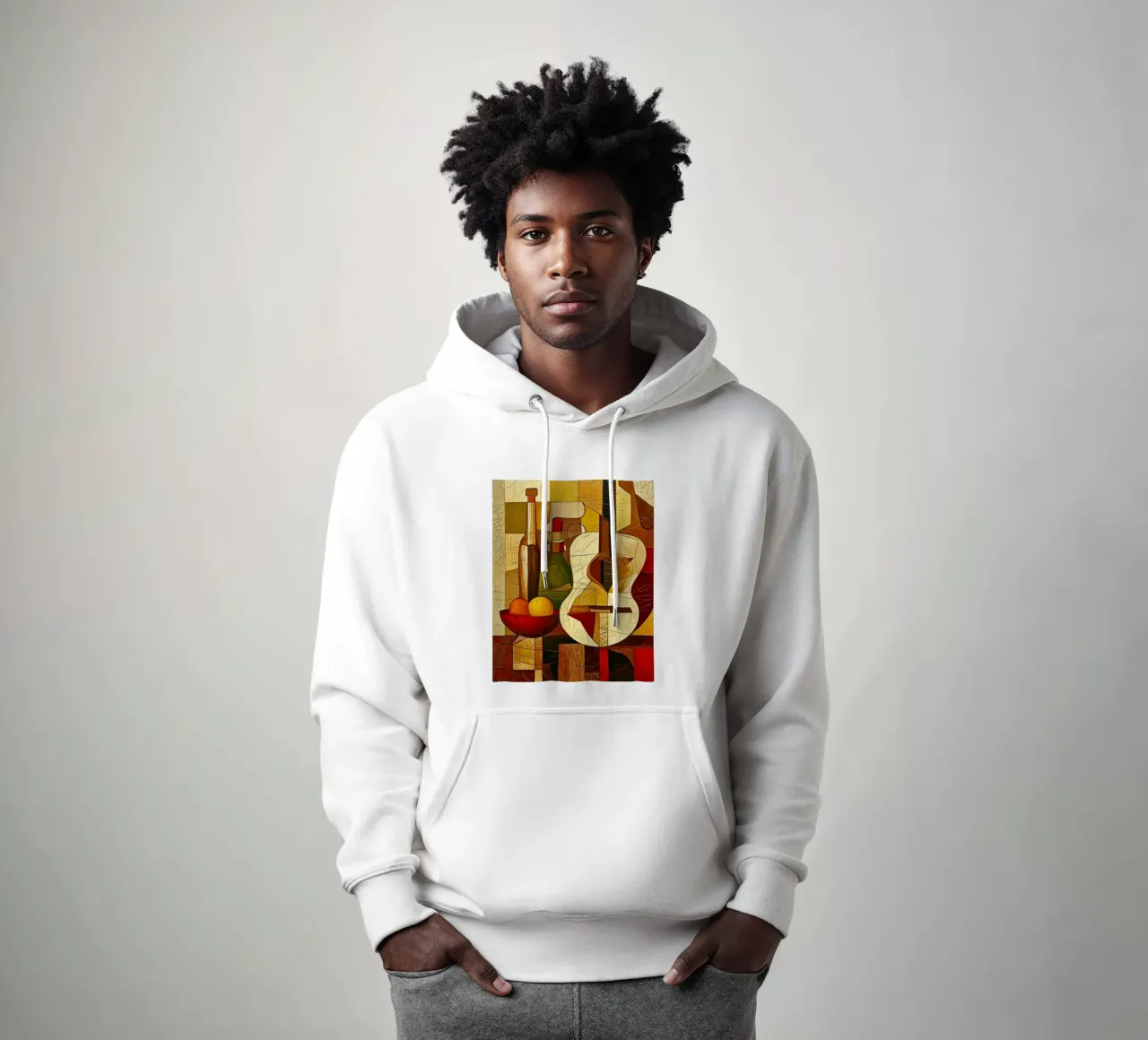 Bella chitarra Picasso felpa con cappuccio da Günstiger Laden