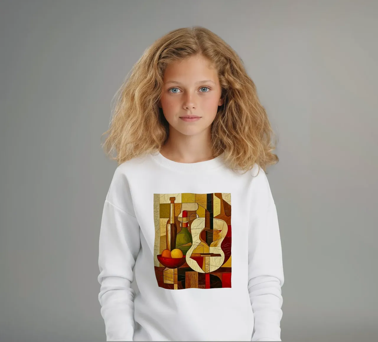 Bella chitarra Picasso felpa bambino da Günstiger Laden