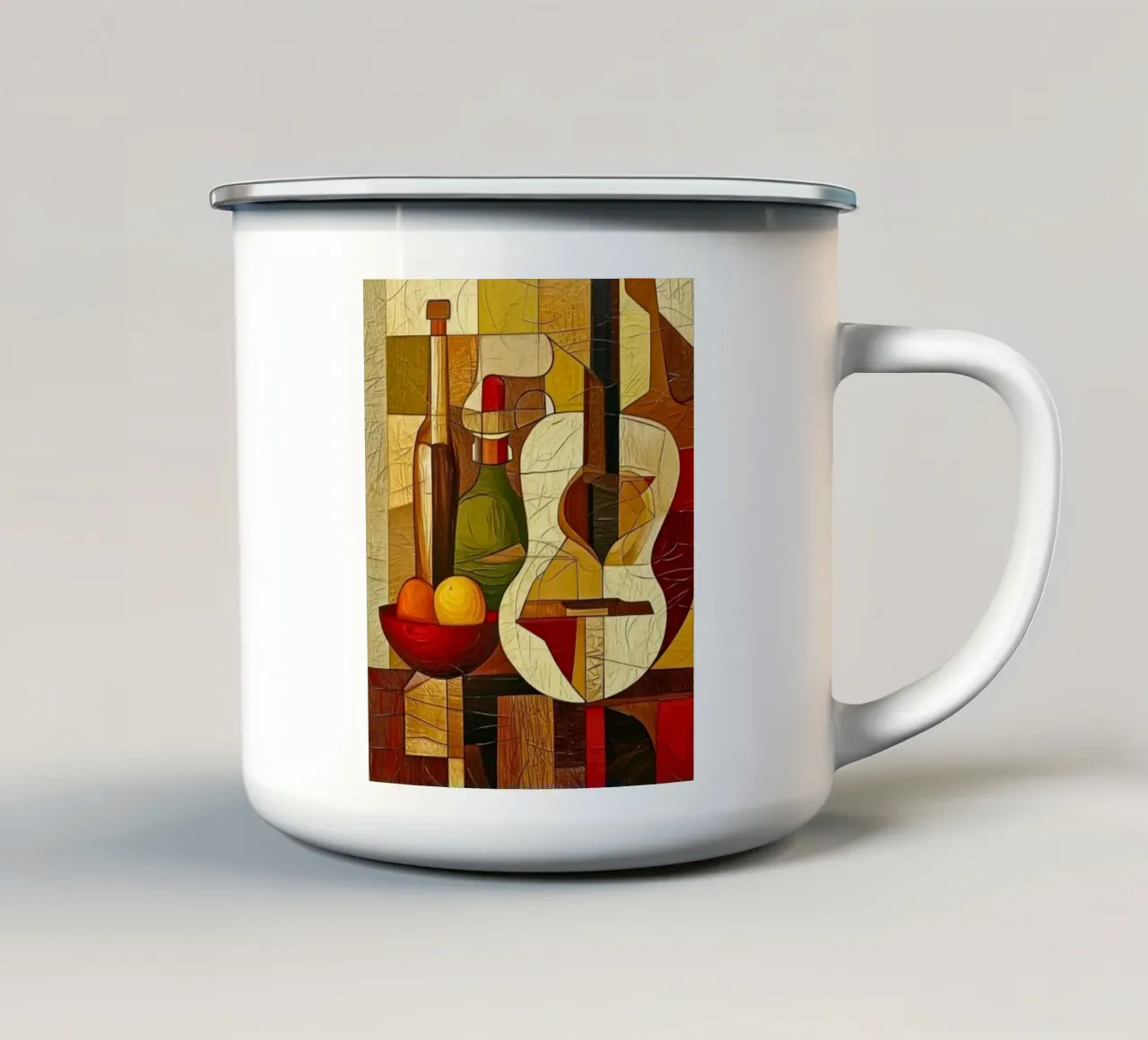Bella chitarra Picasso tazza in smalto da Günstiger Laden