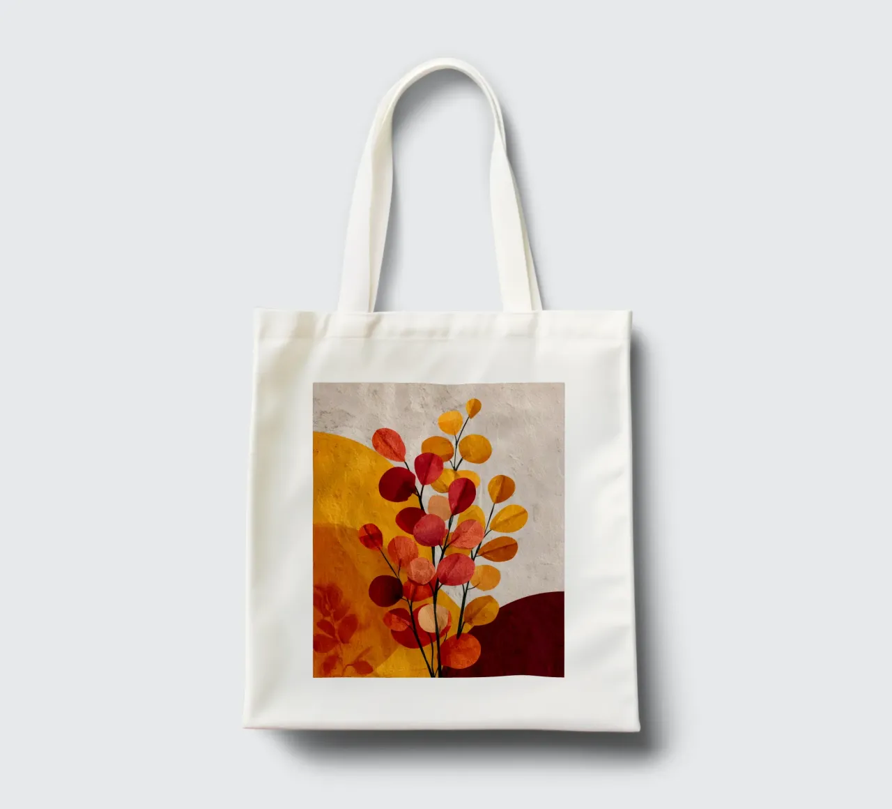 Abstract Botanical Shapes borsa in juta da Gypsy Galleria