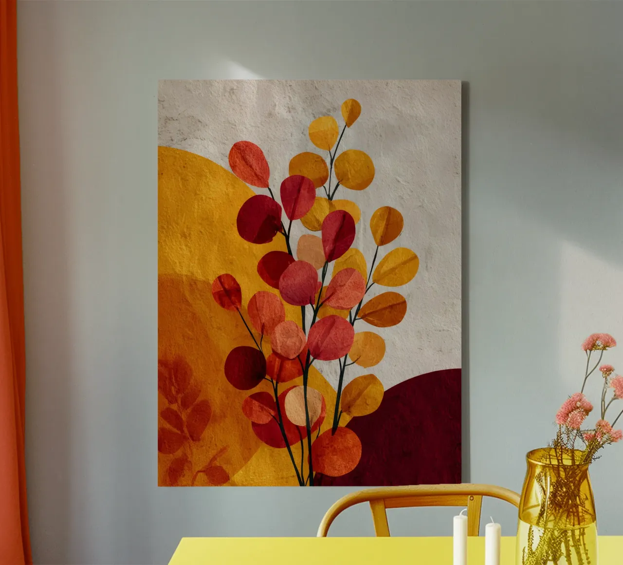 Abstract Botanical Shapes Leinwand mit Schattenfugenrahmen von Gypsy Galleria